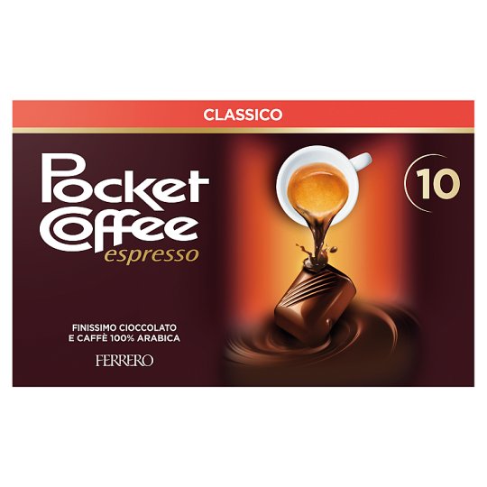 Pocket Coffee Espresso 10 ks 125 g Tesco Potraviny