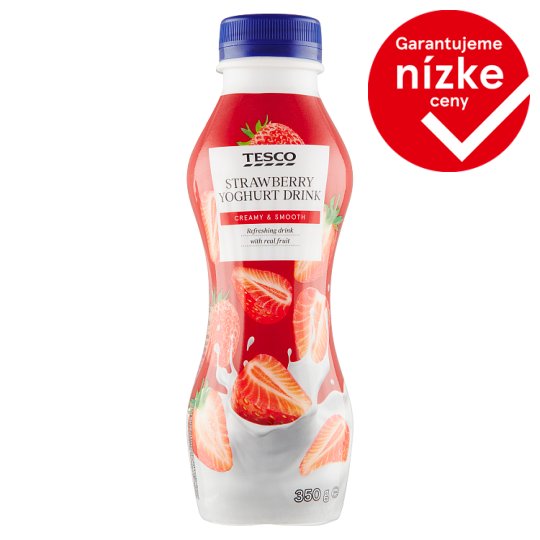 Tesco Jogurtový nápoj jahodový 350 g