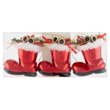 Red Boot Hanging Decorations 3 pcs