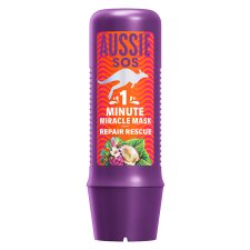 Aussie SOS 1 Minute Miracle Repair Rescue Maska 250 ml na Výživu Suchých Vlasov