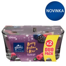 Glade Berry Festive Kiss parfumovaná sviečka 2 x 112 g (224 g)