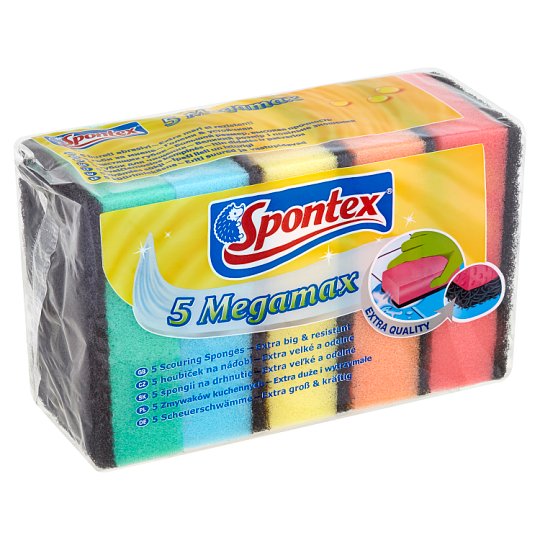 Spontex Megamax špongie na drhnutie 5 ks