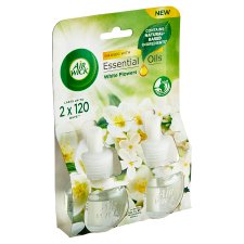 Air Wick Essential Oils Tekutá náplň do elektrického prístroja biele kvety 2 x 19 ml