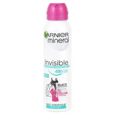 GARNIER MINERAL QUICK DRY Invisible BLACK WHITE COLORS 48 h FRESH ALOE  SPRAY 150 ml