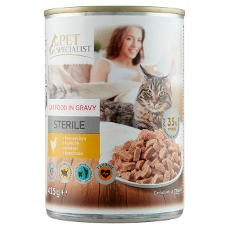 Tesco Pet Specialist Sterile kúsky s kuracinou v omáčke 415 g
