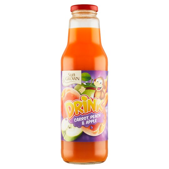 Sun Grown Zeleninovo-ovocný nápoj z mrkvovej šťavy, broskyňového a jablkového pretlaku 750 ml