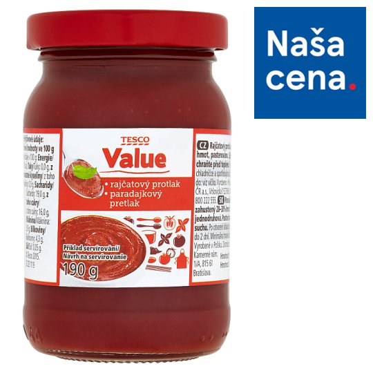 Tesco Value Paradajkový pretlak 190 g