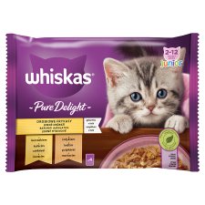 Whiskas Junior Pure Delight Delicate Poultry in Jelly 4 x 85 g (340 g)