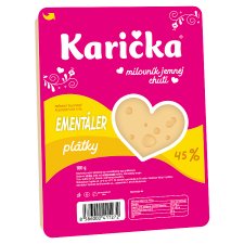 Karička Ementáler 45 % plátky 100 g