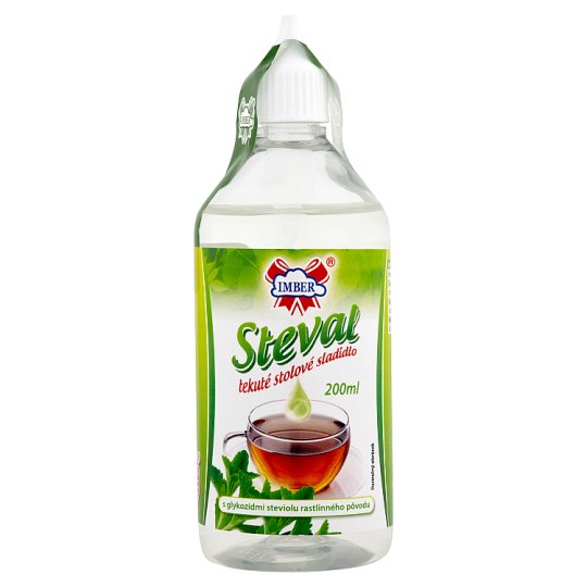 Imber Steval stevia prírodné tekuté stolové sladidlo 200 ml Tesco