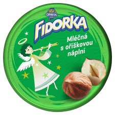 Opavia Fidorka Milky with Hazelnut Filling, Wafer, Green 30 g