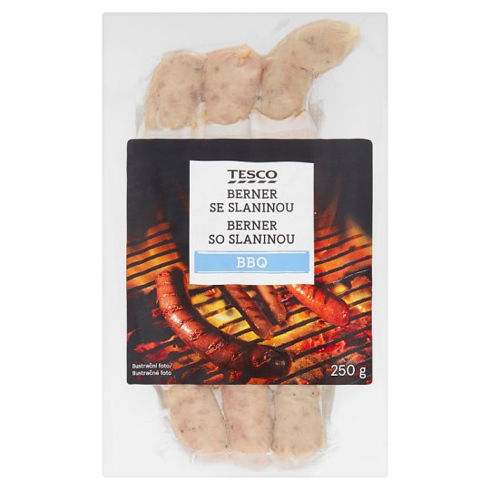 Tesco BBQ berner so slaninou 250 g