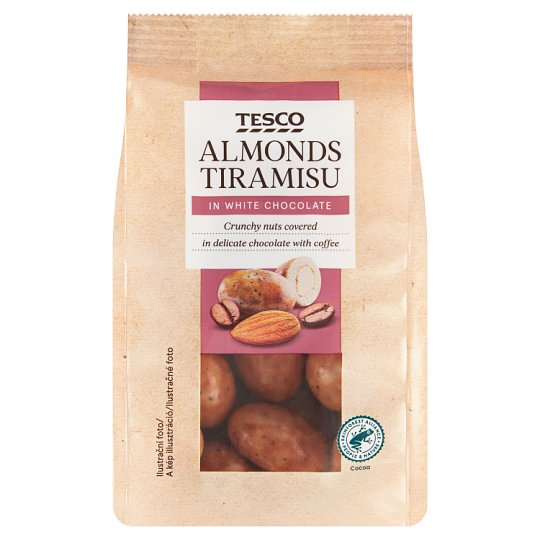 Tesco Almonds Tiramisu in White Chocolate 150 g