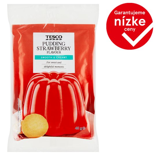 Tesco Puding v prášku s jahodovou príchuťou 3 x 40 g
