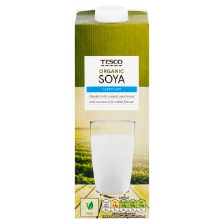 Tesco Organic Bio sójový nápoj sladený jablkovou šťavou 1 l