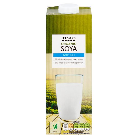 Tesco Organic Bio sójový nápoj sladený jablkovou šťavou 1 l
