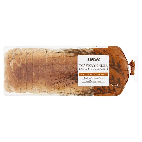 Tesco Toastový chlieb tmavý viaczrnný 500 g