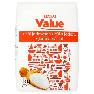 Tesco Value Jódovaná soľ 1 kg