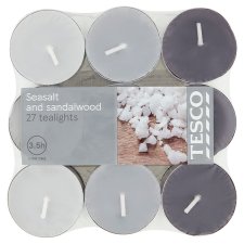 Tesco Seasalt and Sandalwood čajové sviečky 27 x 9,3 g