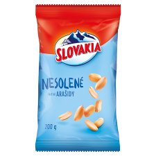 Slovakia Nesolené pražené arašidy 200 g