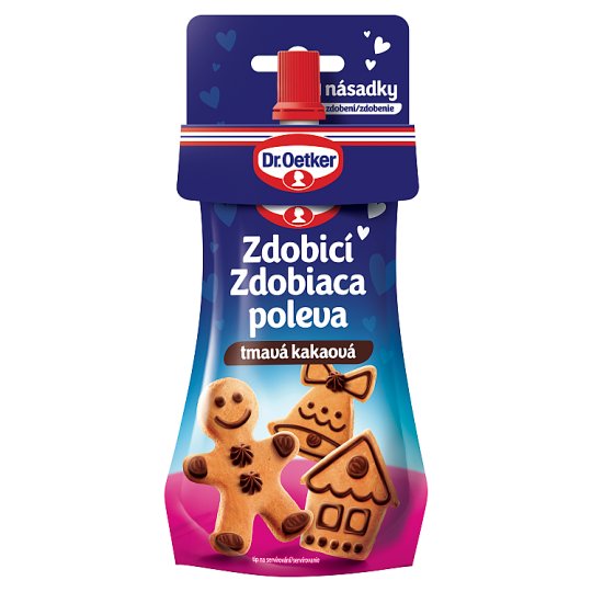 Dr. Oetker Zdobiaca poleva tmavá kakaová 140 g