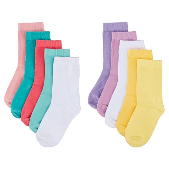 F&F Girls 10 Pack Ankle Sock 23 Years Tesco Groceries