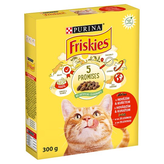 FRISKIES s hovädzím, kuraťom a so zeleninou 300 g