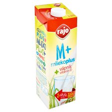 Rajo Mliekoplus trvanlivé plnotučné mlieko s vápnikom 1 l