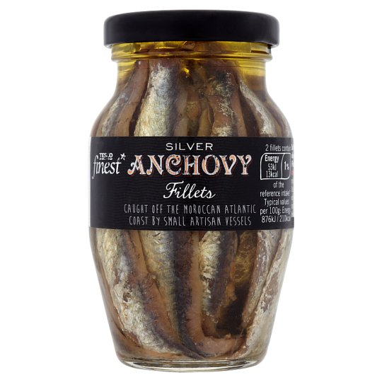 Tesco Finest Silver Anchovies Fillets 155 g Tesco Groceries