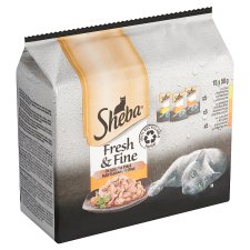 Sheba Fresh & Fine Complete Wet Food for Adult Cats in Juice 15 x 50 g (750 g)