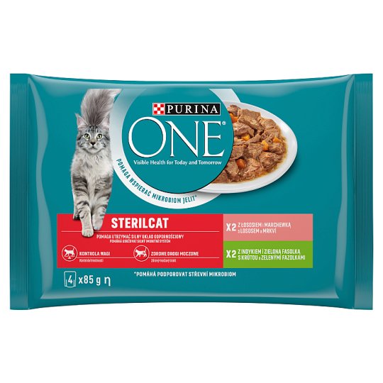 PURINA ONE STERILCAT Multipack with Turkey, Green Beans, Salmon ...