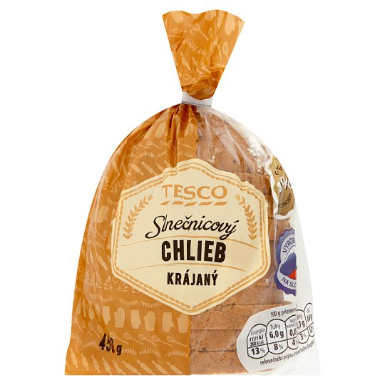 Tesco Slnečnicový chlieb krájaný 450 g