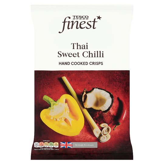 Tesco Finest Thai Sweet Chilli Hand Cooked Crisps 150 g Tesco Groceries