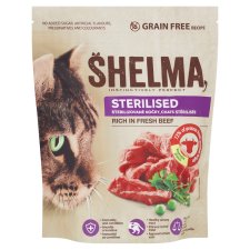 Shelma Grain-Free Complete Food for Sterilized Cats Rich in Fresh Beef 750 g