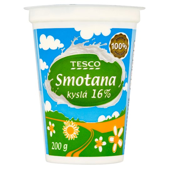 Tesco Smotana kyslá 16 % 200 g