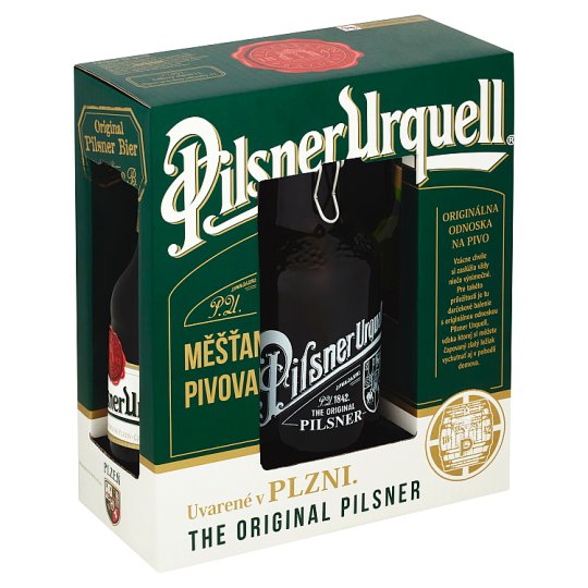 Pilsner Urquell Pivo ležiak svetlý 2 x 500 ml + odnoska na pivo