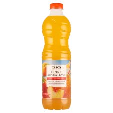 Tesco Nesýtený nealkoholický jablkovo-broskyňový nápoj 1,5 l