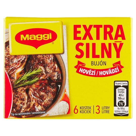 MAGGI Extra Thick Beef Broth 6 x 10 g (60 g) Tesco Groceries