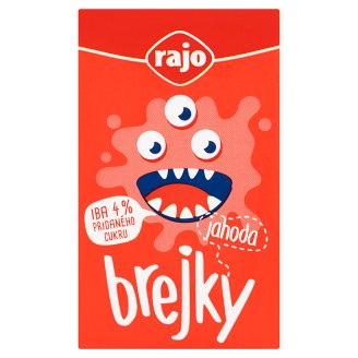 Rajo Brejky Ochutené trvanlivé mlieko jahoda 250 ml