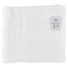 Tesco Home White Cotton Low Twist Bath Towel 70 cm x 127 cm