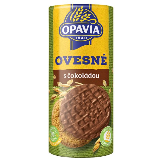 Opavia Zlaté Ovsené sušienky máčané v čokoláde 244 g