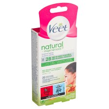 Veet Natural Inspirations Wax Face Tapes and Wipes with Argan Oil 20 pcs