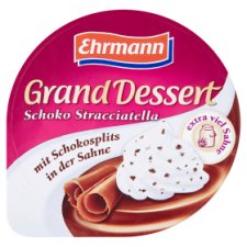Ehrmann Grand Dessert Stracciatella kakaový dezert so šľahačkou a kúskami čokolády 200 g
