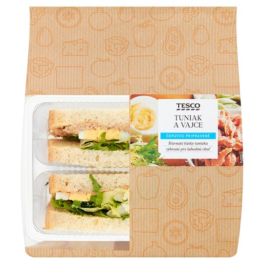 Tesco Toastový chlieb tuniak a vajce 158 g