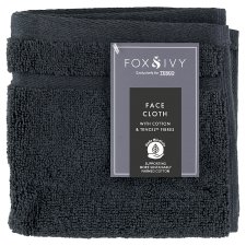 Fox & Ivy Charcoal Face Cloth 30 cm x 30 cm