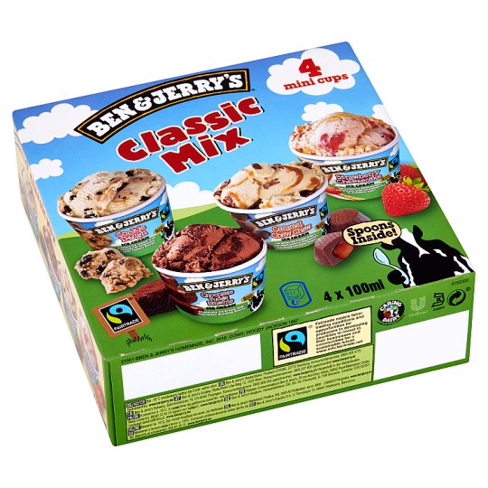 Ben & Jerry's Classic Mix zmrzlina 4 x 100 ml