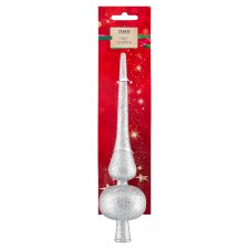 Tesco Silver Gray Traditional Tree Topper