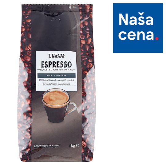 Tesco Espresso pražená zrnková káva 1 kg