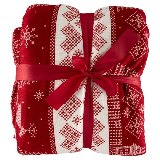 Knitted & Sherpa Blanket 150 x 200 cm Tesco Groceries