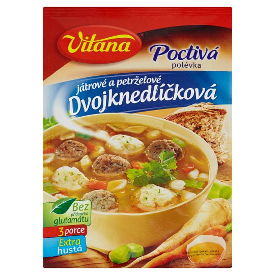 Vitana Poctivá polievka dvojknedličková pečeňové a petržlenové 85 g